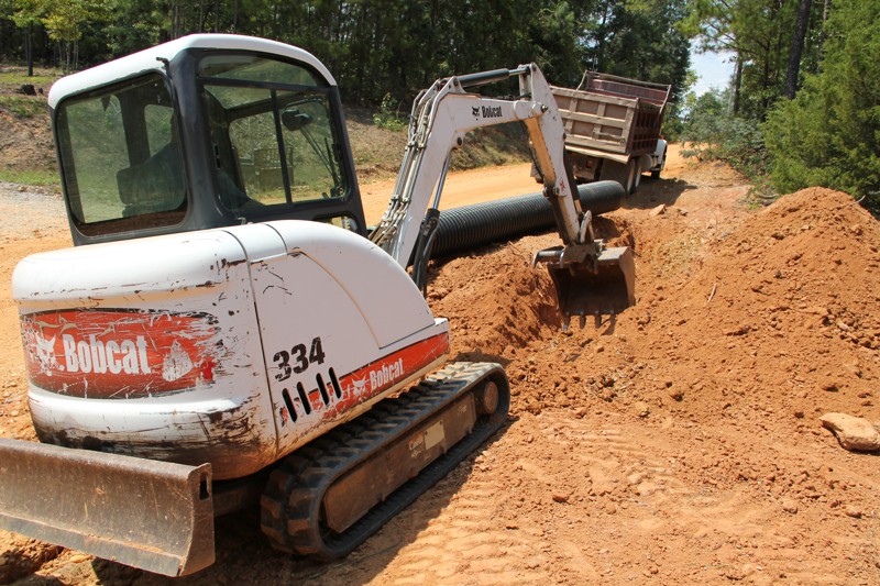 CT Hauling & Materials LLC Building a Gravel Driveway in Verbena, AL.