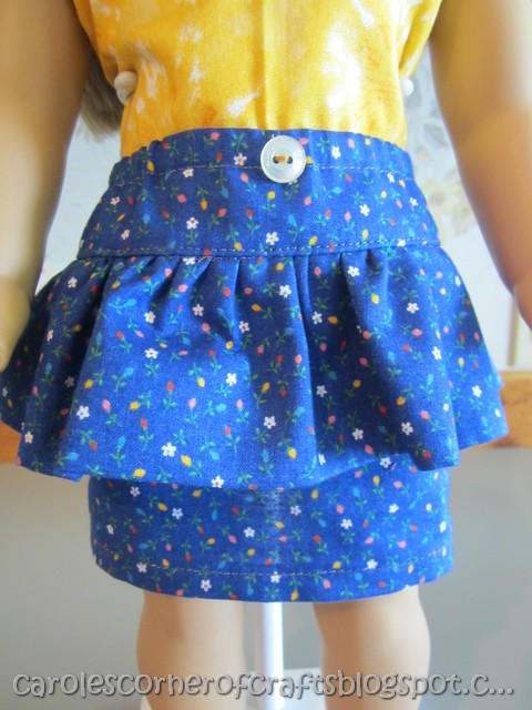 Carole's Corner of Crafts: AG036 American Girl Doll Peplum Skirt ...