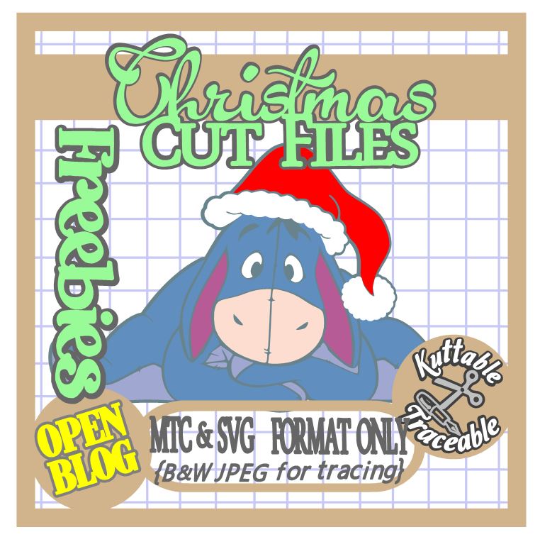 The Scrapoholic 25 Days Christmas Free Mtc Svg Cut Files Day 08 Eeyore