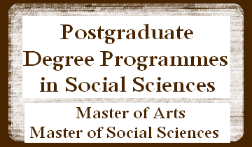 Postgraduate Degree Programmes in Social Sciences  (MA / MSSc) - Kelaniya University