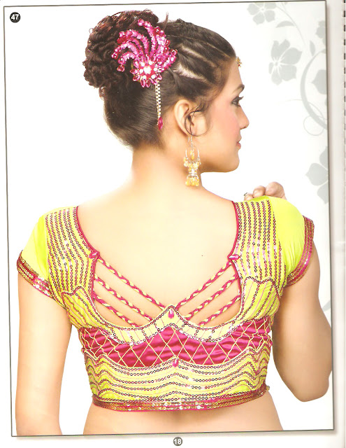 Anjali Neck   Picture, Back blouse Blouse Design Designs 2014 Latest Back design Blouse