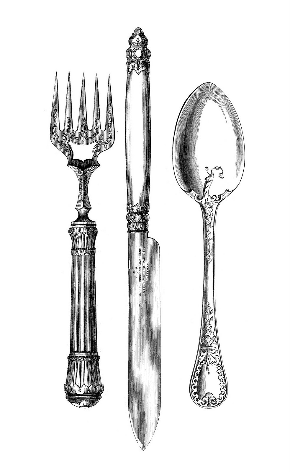 vintage utensils clipart - photo #3