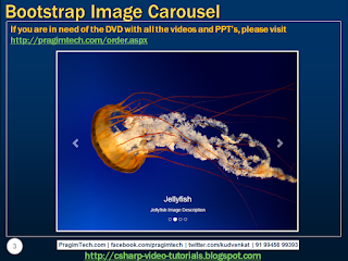Sql server, .net and c# video tutorial: Bootstrap image carousel