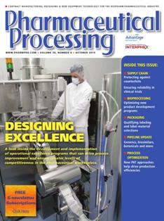 Pharmaceutical Processing 2015-08 - October 2015 | ISSN 1049-9156 | TRUE PDF | Mensile | Professionisti | Farmacia | Tecnologia | Ricerca | Distribuzione
Pharmaceutical Processing is the only pharmaceutical publication focused on delivering practical application information with comprehensive updates on trends, techniques, services, and new technologies that are available in the industry. Spanning from development through the commercial manufacturing process, our editorial delivery assists 25,000 industry professionals in their day-to-day job functions, and in-turn, helps their companies bring new drugs to market faster, with greater efficiency and the highest quality.