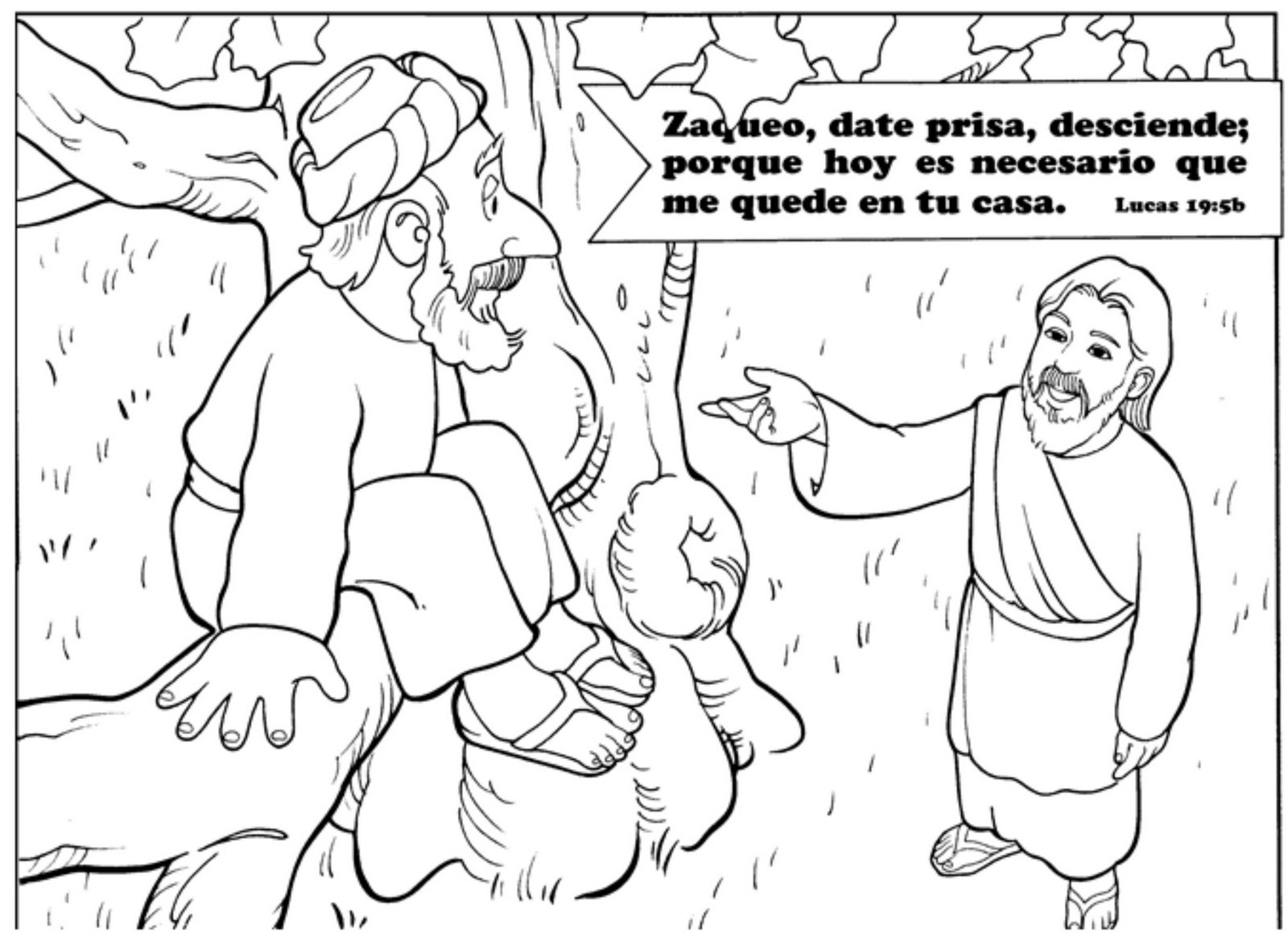 zaqueo coloring pages - photo #2
