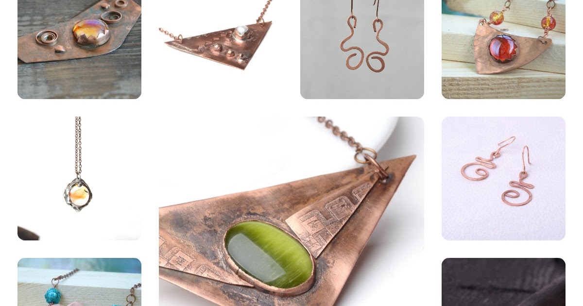 Modern Handmade jewelry copper jewelry