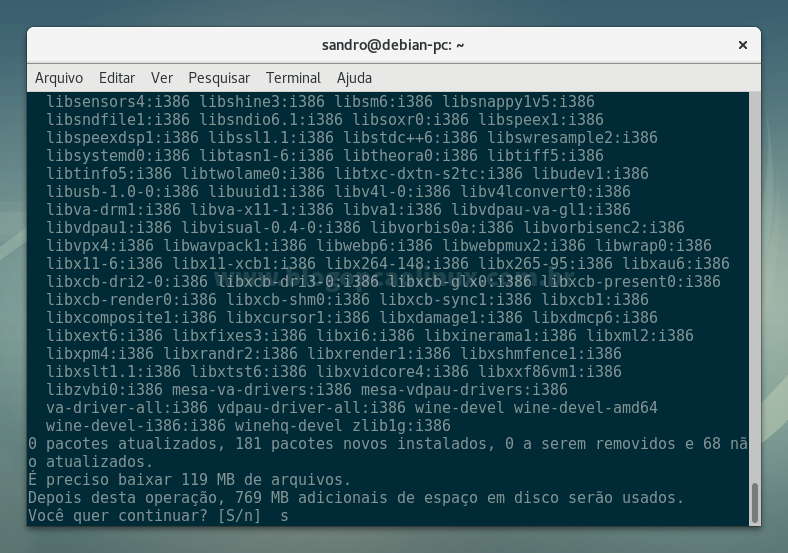 Instalando o Wine Development no Debian 9 'Stretch'