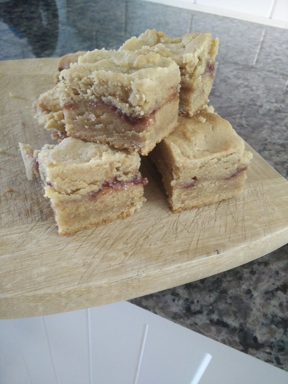 Sweet and Simple Peanut Butter and Jam Squares
