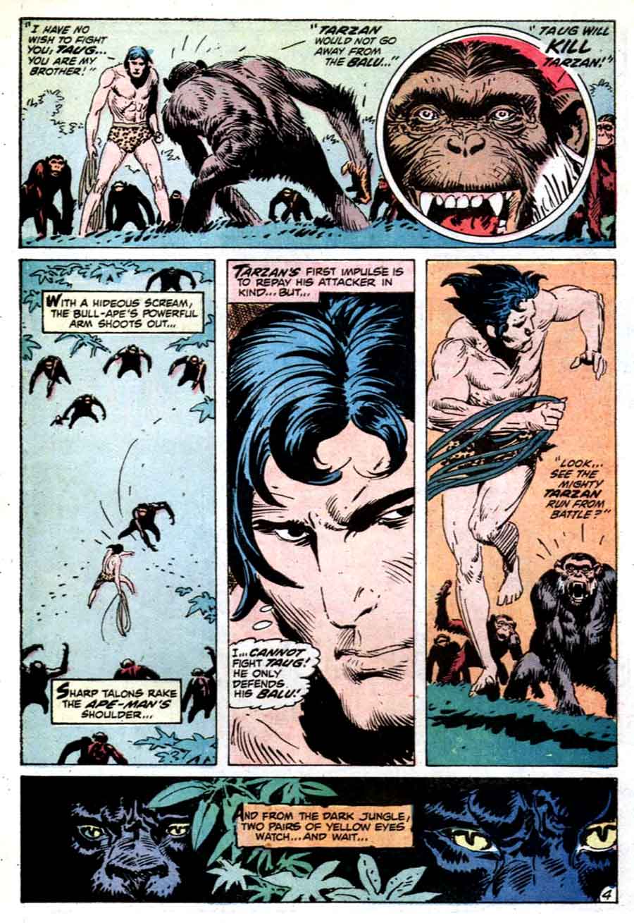 Tarzan v1 #213 dc comic book page art by Joe Kubert