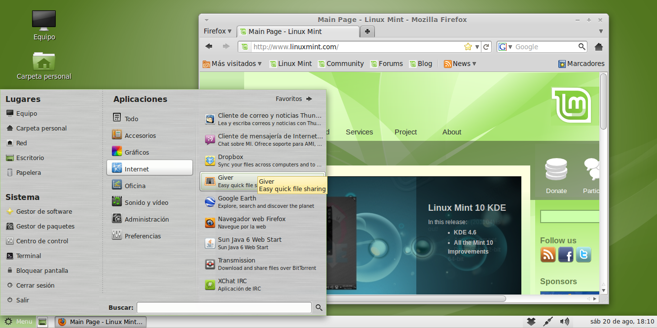 Linux en la educacion Mint