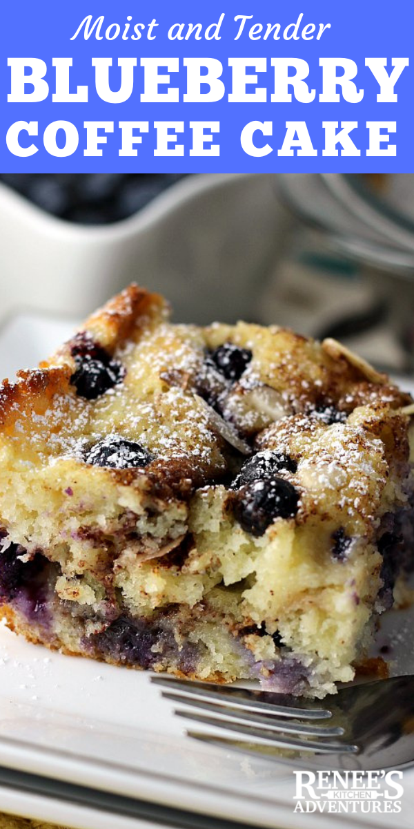 Blueberry Coffee Cake pin for Pinterest