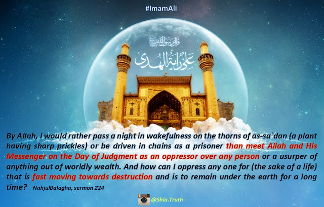 Shia Truth: Hadith of Imam Ali (NahjulBalagha) about world, oppression and day of Judgment - حدیث از امام علی نهج البلاغه Shia