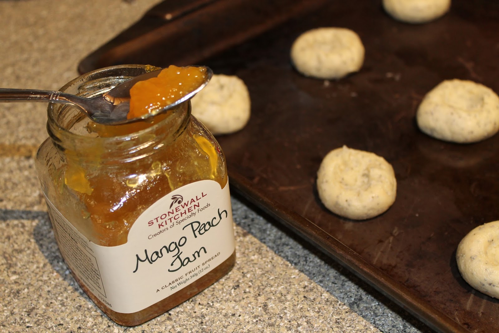 Poppy Seed & Jam Thumbprint Cookies