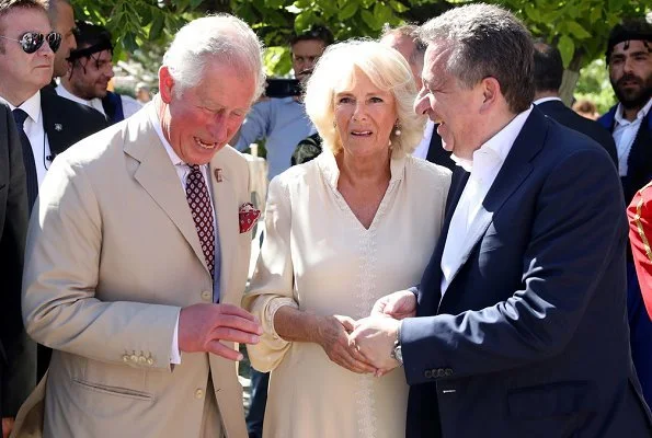 Prince Charles of Wales and Duchess Camilla of Cornwall visited the Knossos Archaeological Site and Knossos Research Centre in Crete. Acharnes