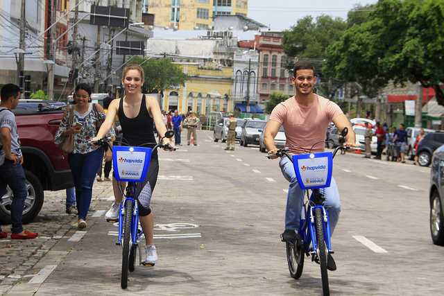 Procura por bike compartilhada em Manaus sobe 111% em um mês 1 manobike mais de 16 mil viagens realizadas em manaus