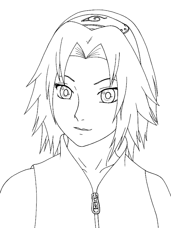Mewarnai gambar Haruno Sakura dalam serial anime Naruto