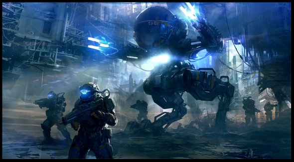 As sombrias ilustrações de ficção científica de Daryl Mandryk Daryl Mandryk artstation arte ilustrações ficção científica sombrio robôs futuristas alienígenas