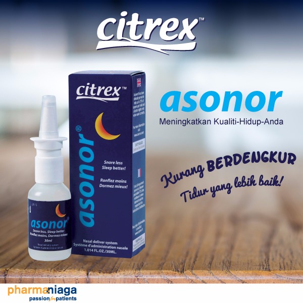 Tingkatkan Kualiti Tidur Tanpa Berdengkur Dengan Citrex Asonor