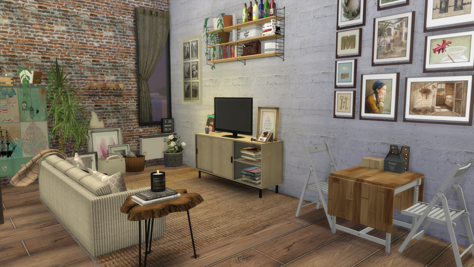 Sims 4 Apartment Renovation *** LOFT STYLE *** (Download + CC