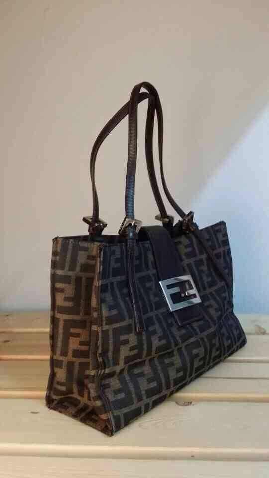 Truly Vintage: Authentic Fendi Zucca Brown Canvas Tote Bag