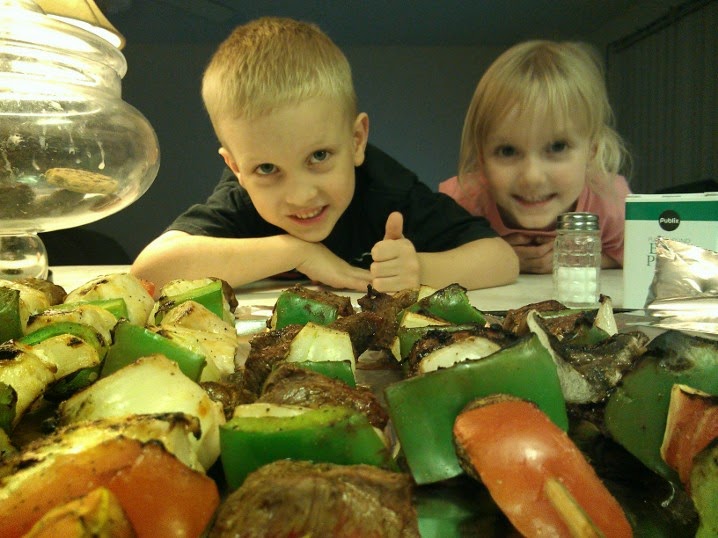 Kids ready for some Kabobs