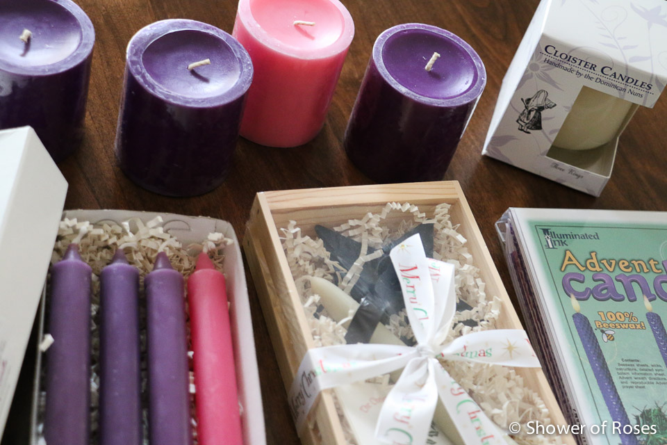 Shower of Roses Advent, Christmas Eve & Epiphany Candles