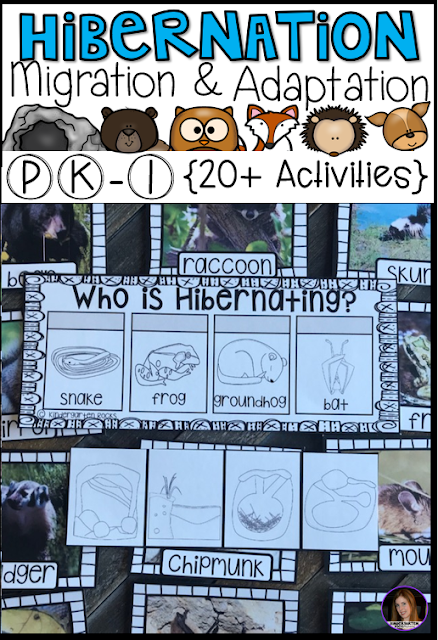 Hibernation, Migration and Adaptation Literacy Activities (PK-1) Hibernation, Migration and Adaptation Literacy Activities (PK-1) has all of the hands on writing and literacy centers and activities you will need for your unit.