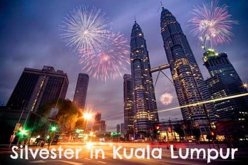 Silvester in Kuala Lumpur, Petronas Towers und Feuerwerk