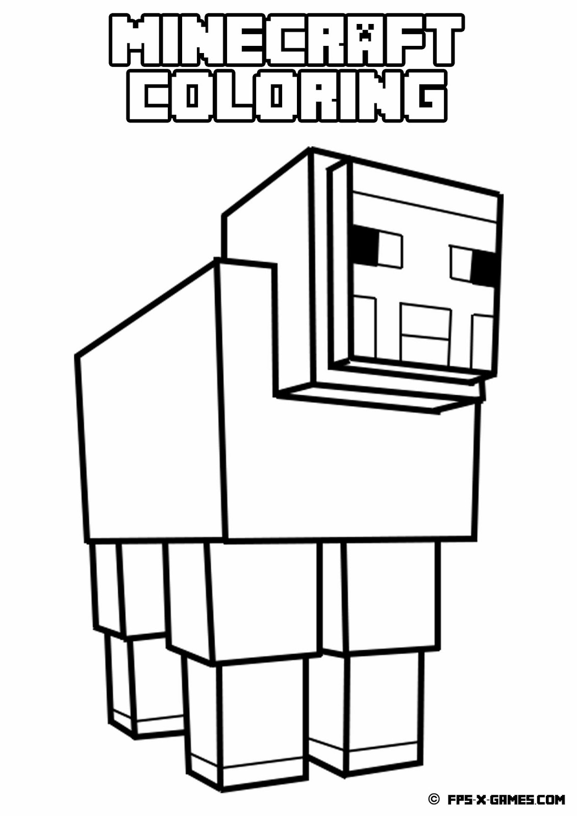 minecraft coloring pages - photo #47