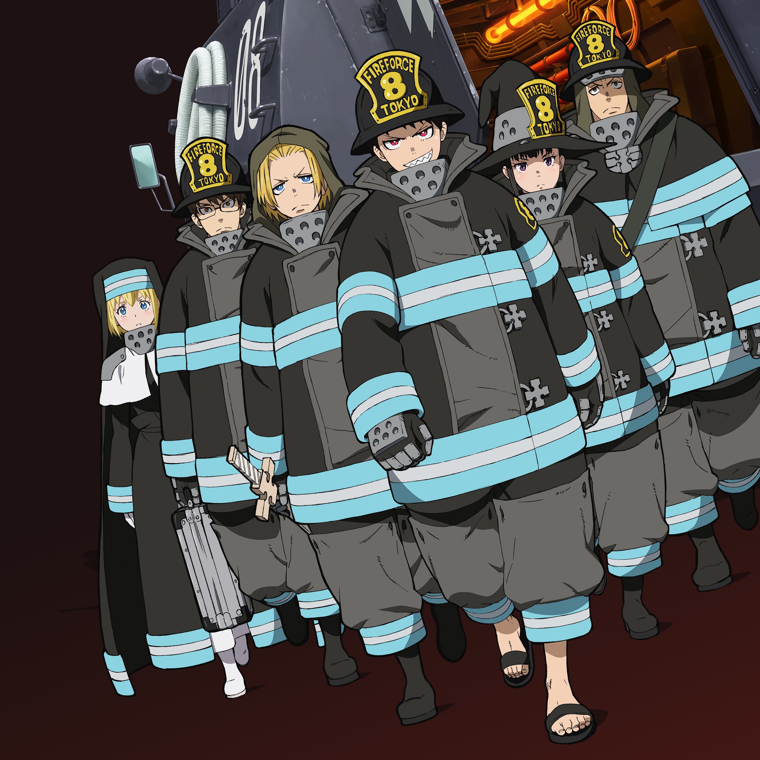 Fire Force, Characters, Special Fire Force Company 8, 8K, #32 Wallpaper