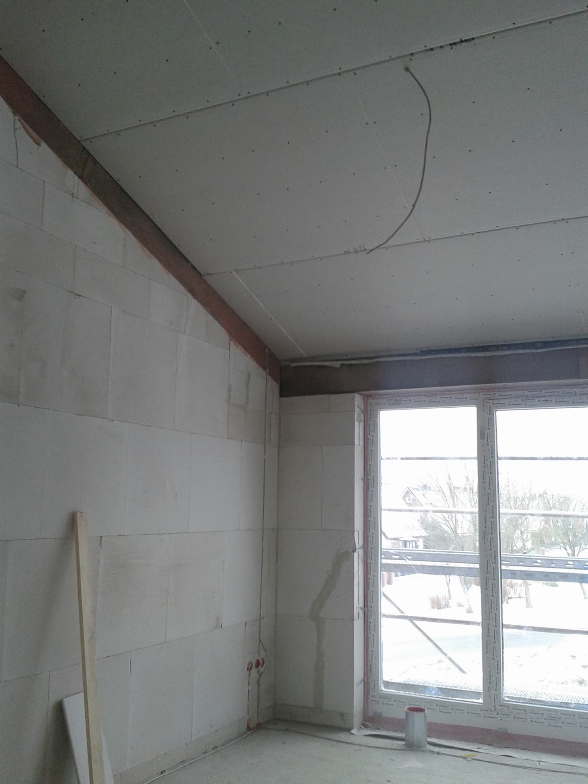 Unser Abenteuer - Hausbau 2013/2014: Decke ist verkleidet