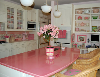 Decoração da Cozinha em cor de rosa