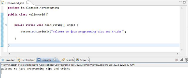 Java programming tips and tricks: Write a program to print welcome ...