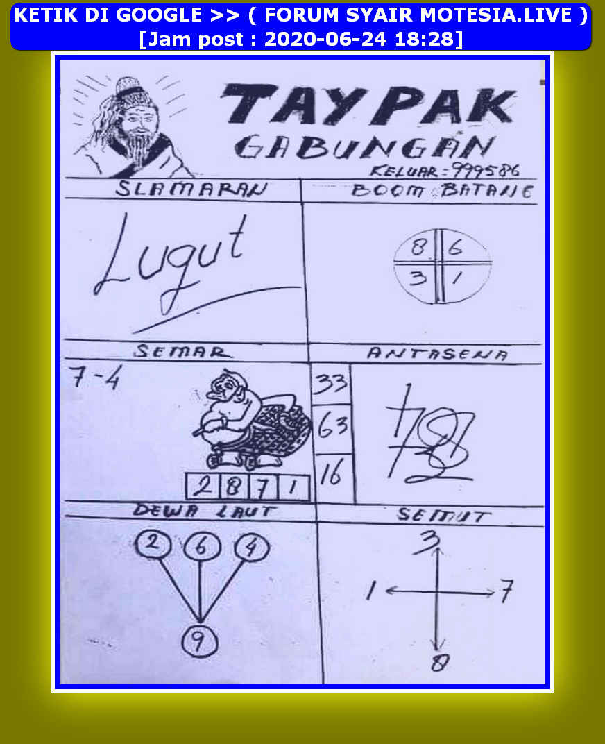 1 New Message Kode Syair Hongkong 24 Juni 2020 Forum Syair Togel Hongkong Singapura Sydney