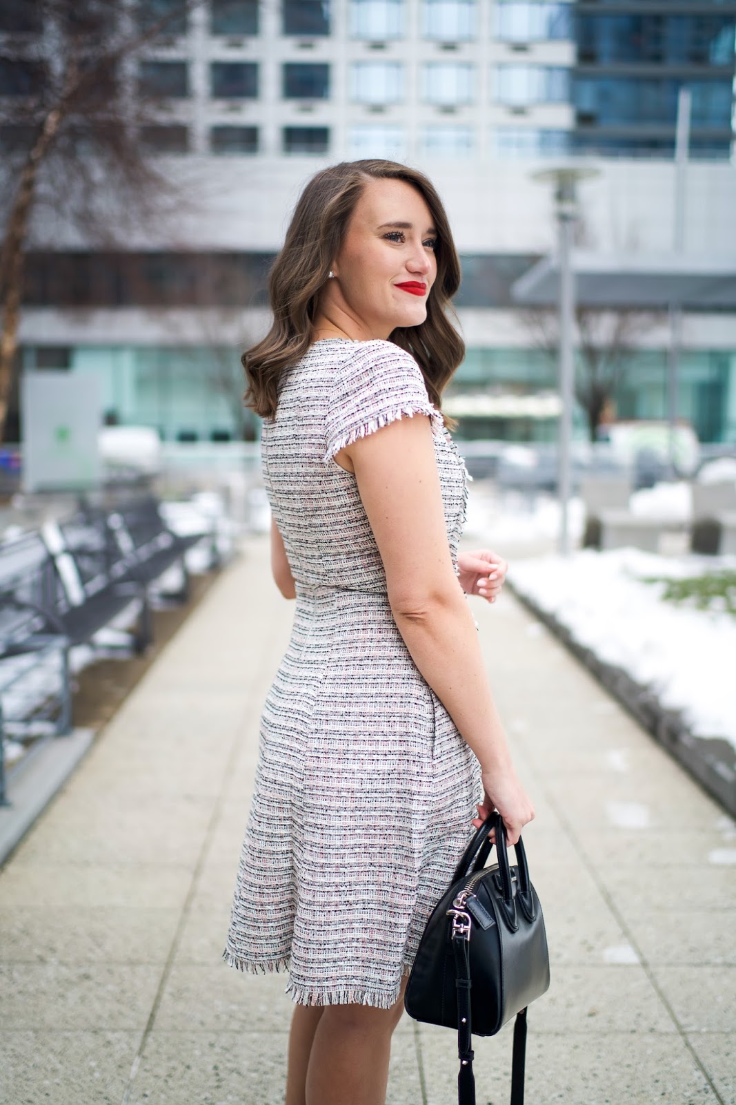 eliza j tweed dress