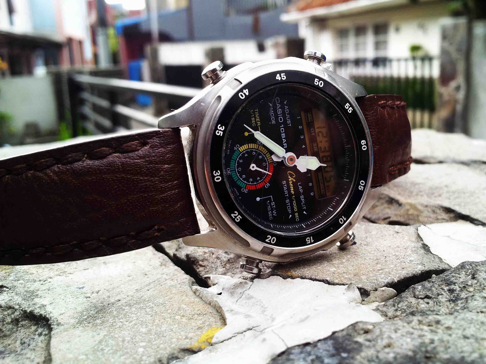 jam dan waktu: Casio Ana-Digi Vintage AW-600 module 373