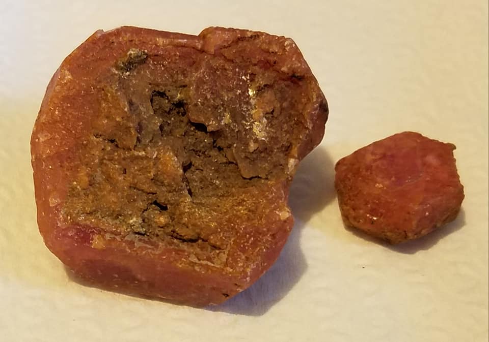 Ruby Two Macedonian Ruby Rough Specimens