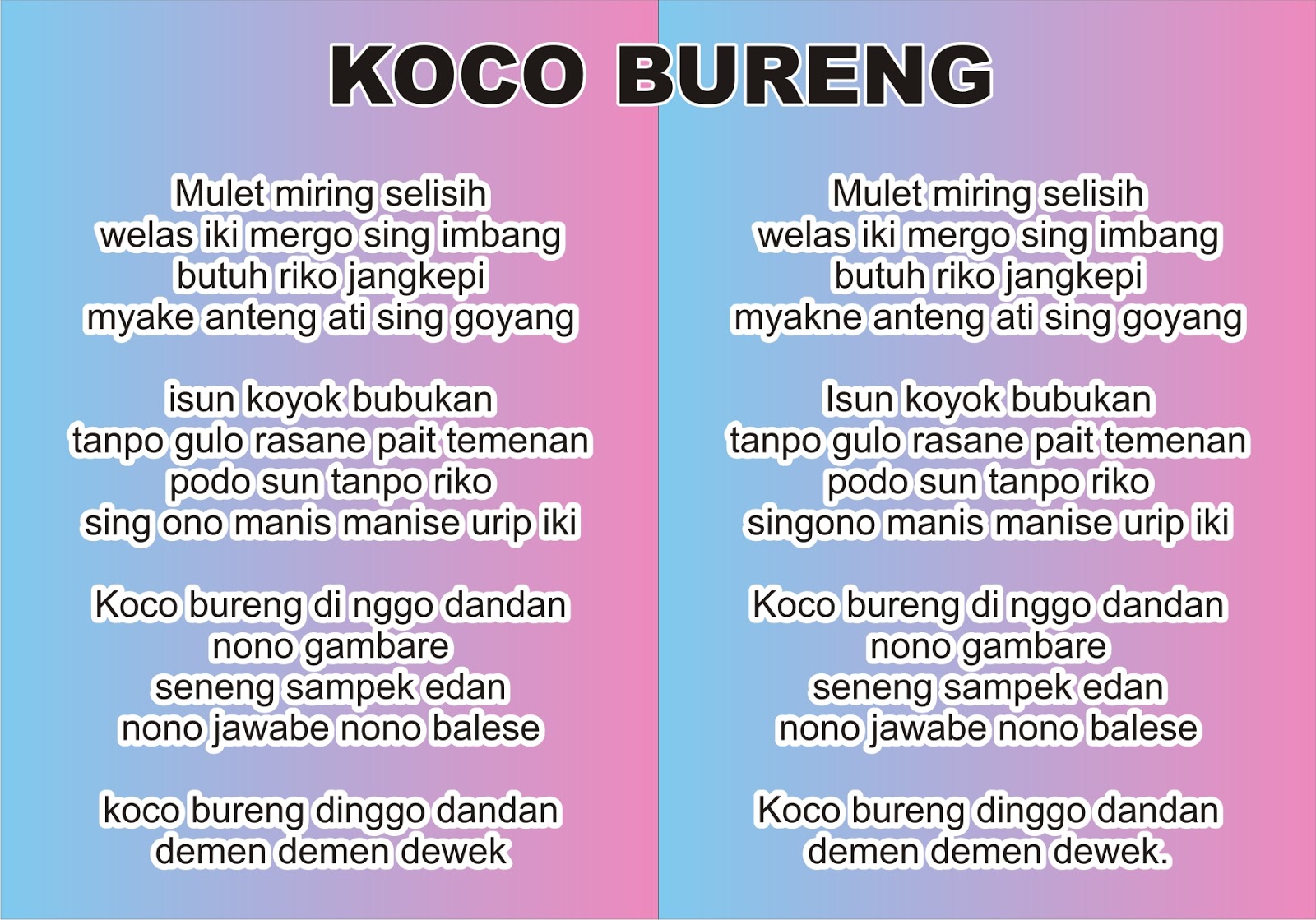 Lirik Lagu Banyuwangi Ngenes Arsia Lirik