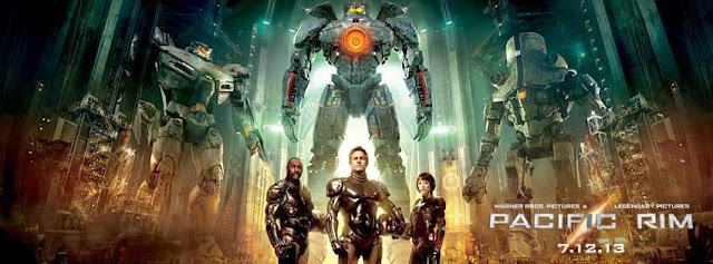 Charlie Hunnam, Idris Elba and Rinko Kikuchi in Guillermo del Toro's Pacific Rim (2013)