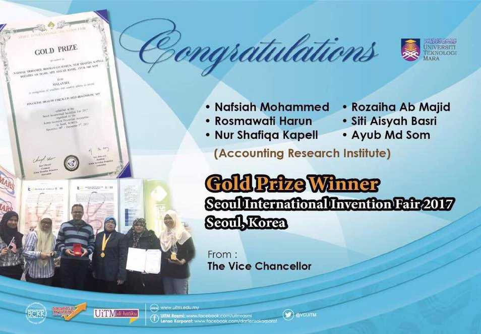 Gold Awards SIIF 2017 for Prof Dr Nafsiah