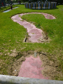 Crazy Golf course at Berryfields Holiday Park in Cornwall