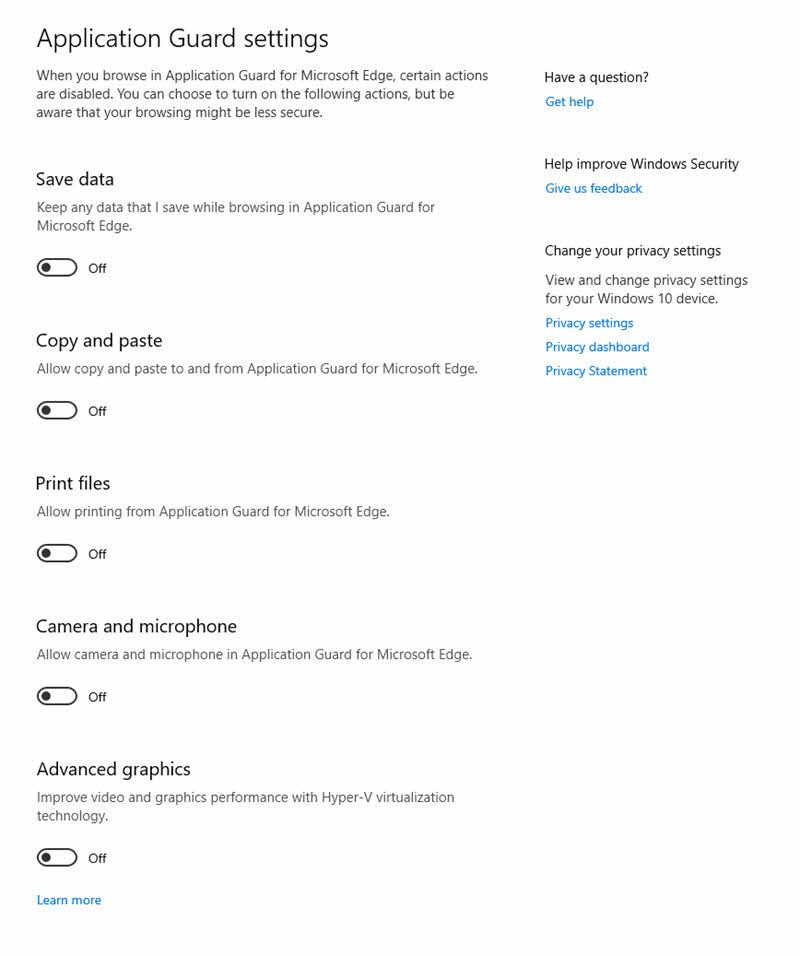 Securing web browsing in Windows 10 with Windows Defender Application Guard