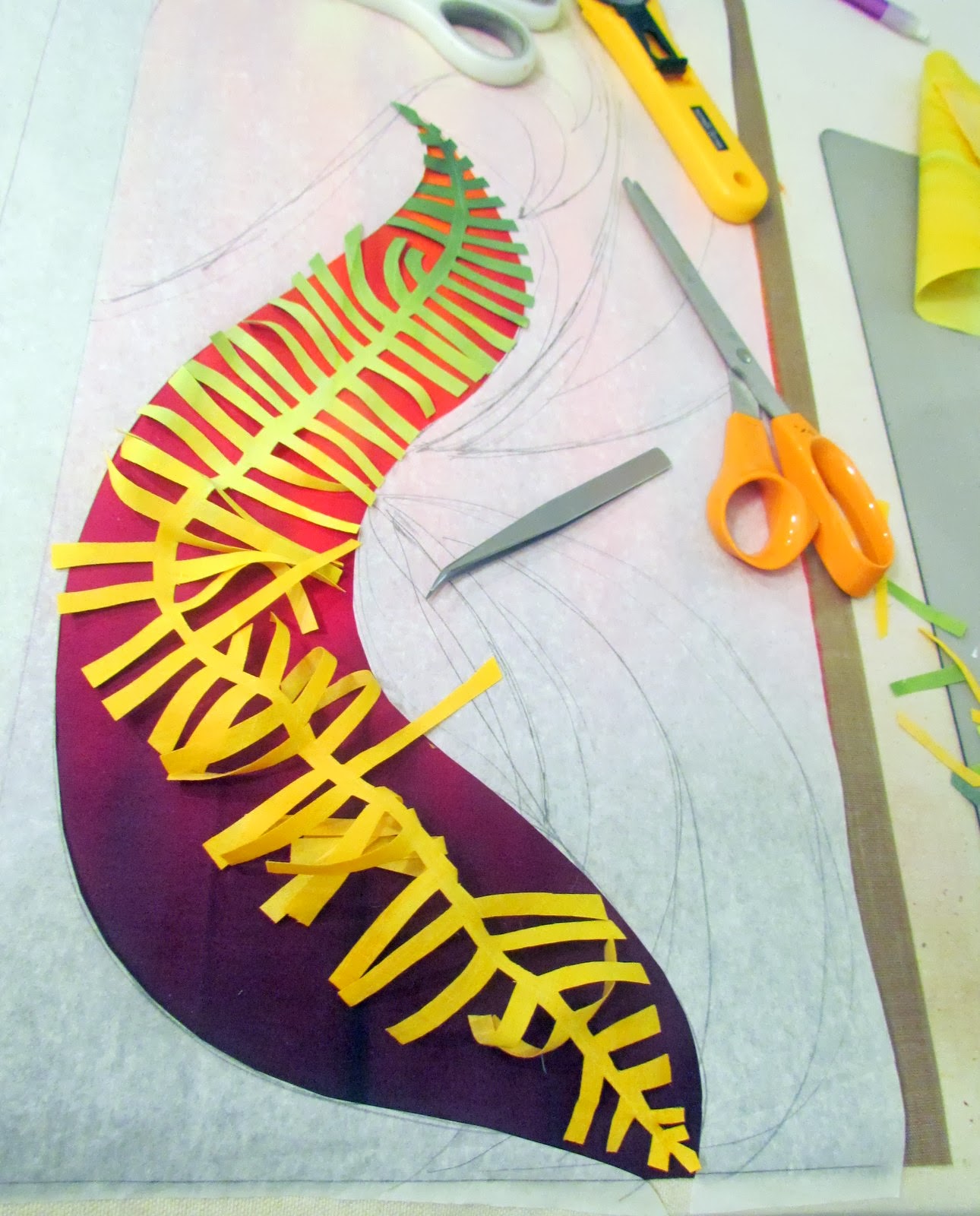 Fibermania: Paula's Quilt : Fusing The Design