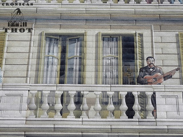 Anselm Clavé en el mural 'Balcons de Barcelona'