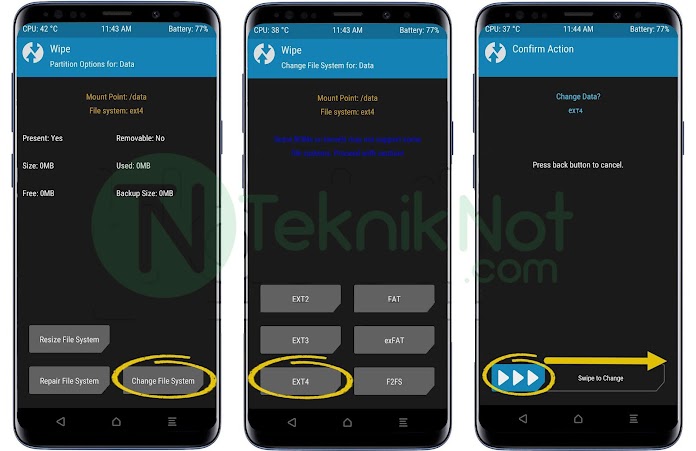 TWRP Mount Data Hatası ve Storage (0MB) Hatası Çözümü