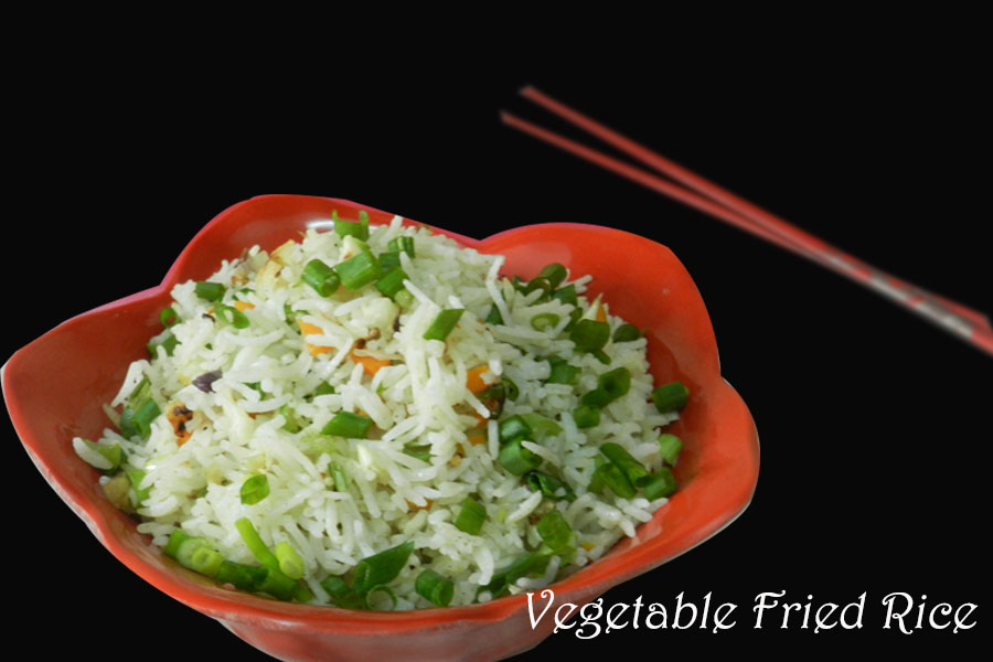 Vegetable fried rice without soya sauce recipe with detailed