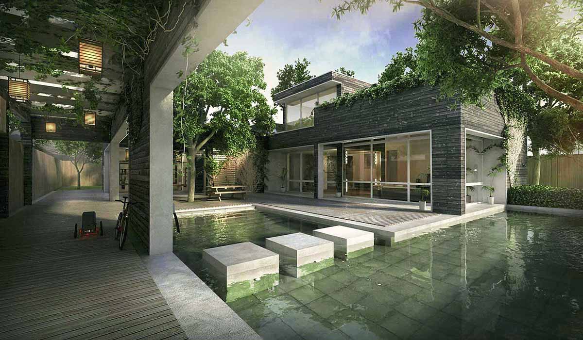 Desain 3D Bangunan Rumah Minimalis Yang Mungil