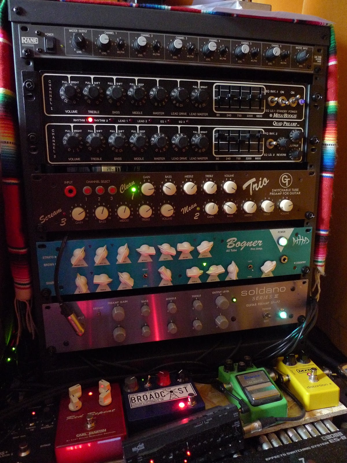 SR System Audio Rack Guitare Preamps, effets et amplifications