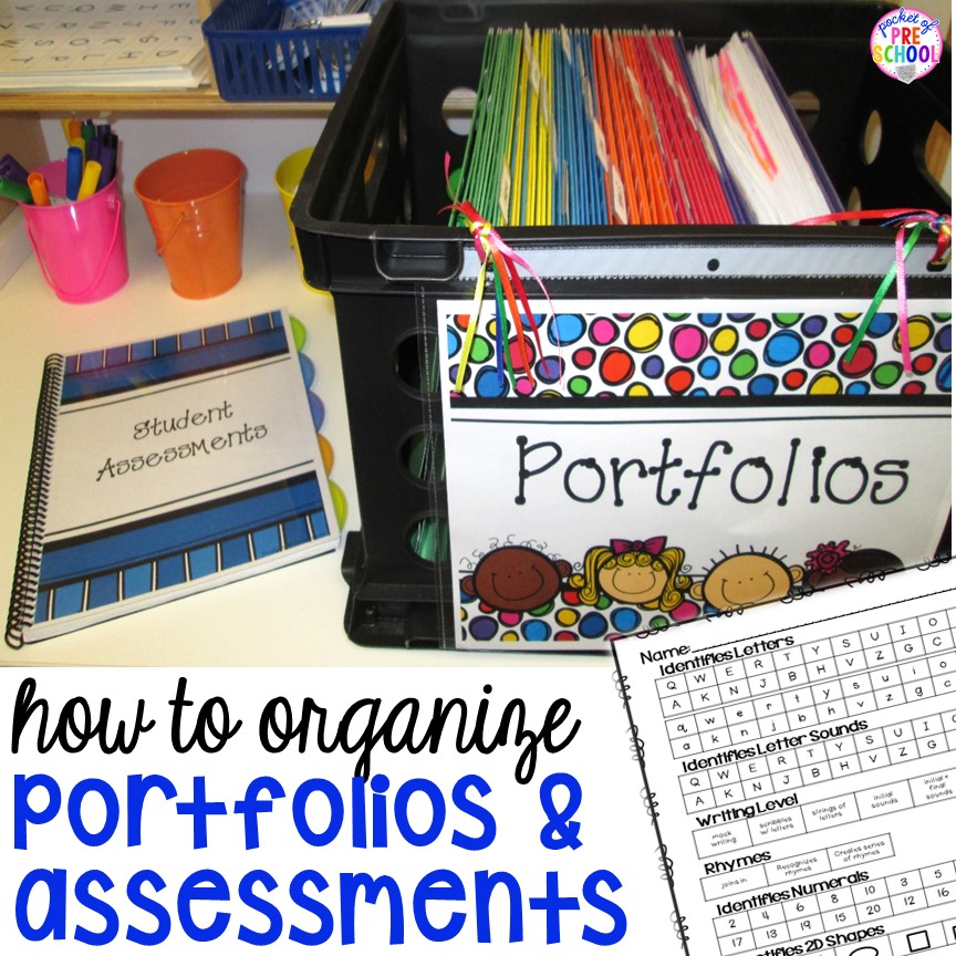 Portfolio and Assessment Organization Pocket of Preschool