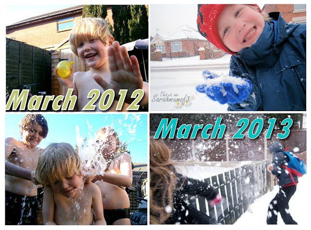 The differences in weather march 2012 to 2013